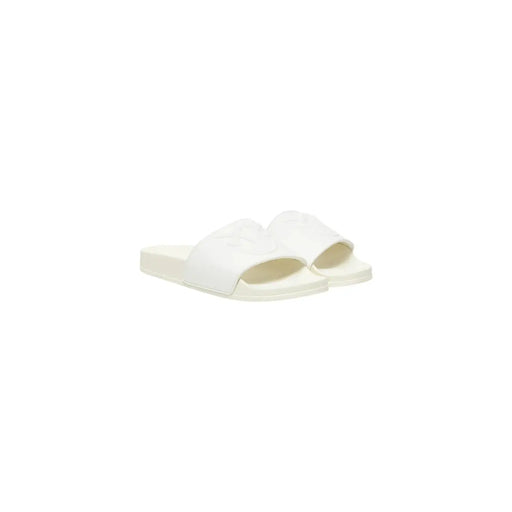Pinko Sandales blanches en PVC pour femme, au design minimaliste et au logo discret en relief sur la bride.