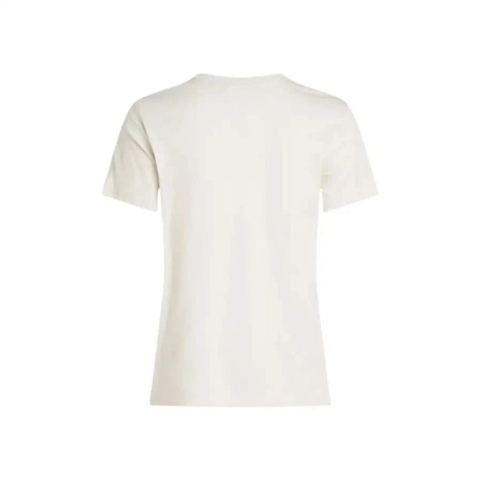 Plain white crew neck t-shirt from Calvin Klein Jeans Women’s Beige Organic Cotton T-Shirt
