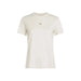 Plain white t-shirt with small logo, Calvin Klein Jeans Women’s Beige Organic Cotton T-Shirt