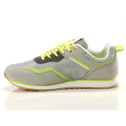 Gray and neon green us polo assn athletic sneaker with sleek modern design for sporty style