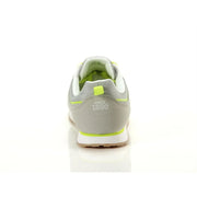Us polo assn women sneakers in yellow suede featuring gray and neon yellow athletic design with white stitching details