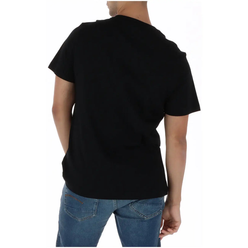 Psycho bunny men t shirt black cotton short-sleeved crew neck with a simple design mt0200249