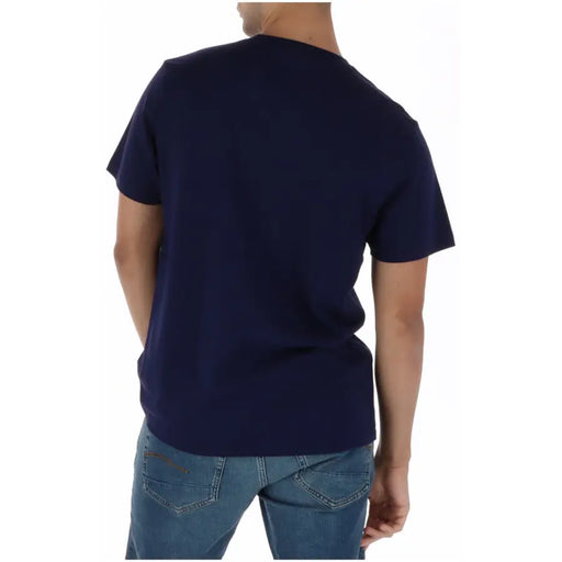 T-shirt homme Psycho Bunny bleu marine imprimé bleu marine manches courtes en coton col rond, style décontracté