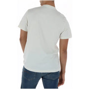 T-shirt homme Psycho Bunny blanc, col rond, uni, blanc cassé, manches courtes, coton, MT0200228