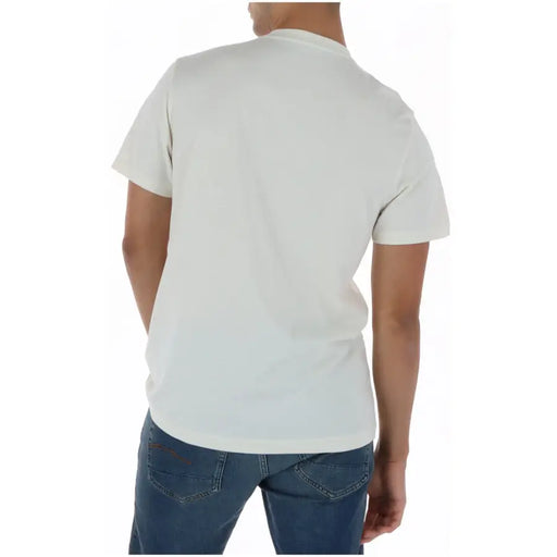 T-shirt homme Psycho Bunny blanc, col rond, uni, blanc cassé, manches courtes, coton, MT0200228