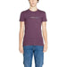 Purple Emporio Armani Men T-Shirt featuring printed text on the chest