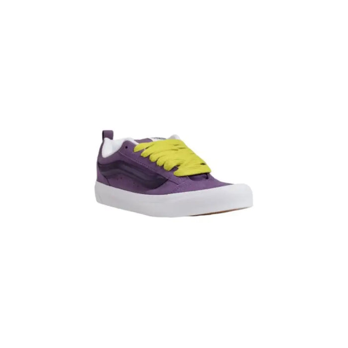 Purple and white Vans sneakers with yellow laces for men’s fall winter collection