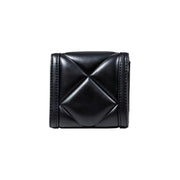 Black Quilted Love Moschino Wallet made of black leather with quilted design