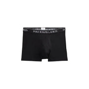 Black boxer briefs with white Polo Ralph Lauren waistband, made of cotton elastane