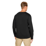Men’s black long-sleeved round neck cotton T-shirt from Ralph Lauren for men