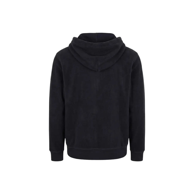 Sweat-shirt noir Ralph Lauren pour homme, en mélange de coton doux et lisse avec poignets côtelés et capuche.
