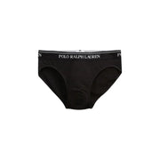Black cotton elastane men’s underwear with white Polo Ralph Lauren waistband