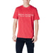 Red Armani Exchange Men’s Print Slip On T-Shirt showcasing stylish design and logo