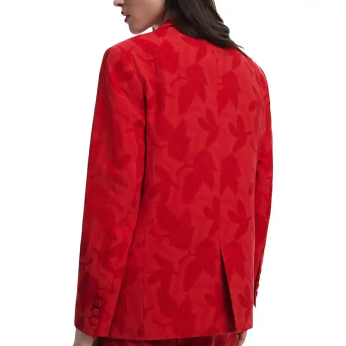 Red floral patterned blazer from the Red Floral Patterned Blazer Suit collection