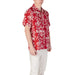 Red floral short-sleeve shirt from Replay Men’s Collection, stylish and vibrant design