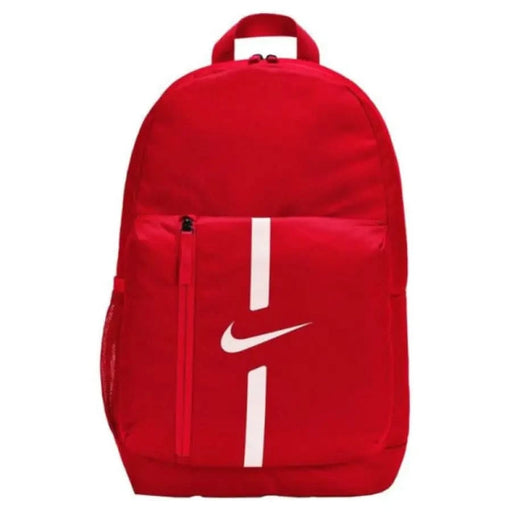 Rouge Nike Sac à dos à rayures blanches et logo, idéal pour les personnes actives