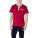 Red polo shirt with contrasting trim from Napapijri Men Green Cotton collection