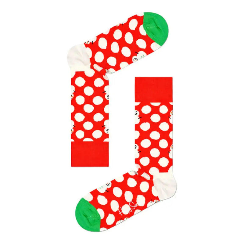 Red and white polka dot socks with green toes from Christmas Cracker gift set