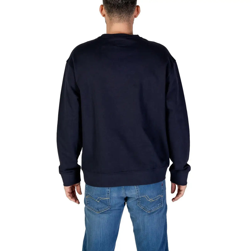 Sweat-shirt Refrigiwear bleu marine en coton à col rond pour homme, style décontracté