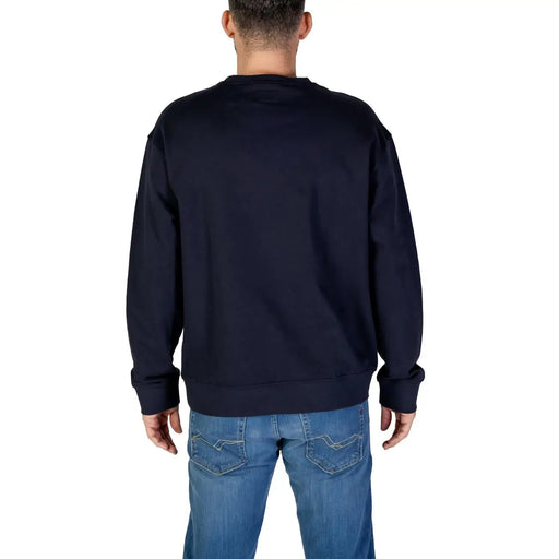 Sweat-shirt Refrigiwear bleu marine en coton à col rond pour homme, style décontracté