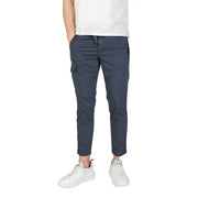Pantalon cargo slim en coton bleu pour homme Refrigiwear, coupe ajustée, poches latérales apparentes, idéal pour l'automne et l'hiver.