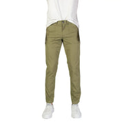 Pantalon Refrigiwear pour homme en coton stretch vert kaki, coupe slim, léger brillant et deux poches avant