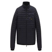 Doudoune matelassée noire à col montant, fermeture éclair sur le devant et poches latérales, de la marque Refrigiwear Men Jacket Blue B44584