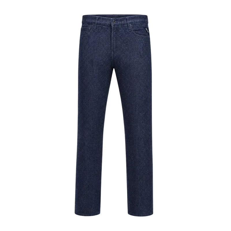 Jean Replay pour homme, bleu foncé, coupe droite et cinq poches classiques, vue de face