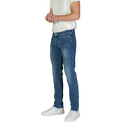 Jean Replay Jeans M914 pour homme, bleu délavé moyen, coupe slim et délavage subtil, vue de face