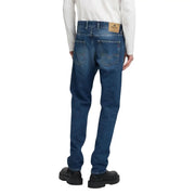 Jean en denim bleu Relic pour homme, coupe classique et délavage subtil, vue de dos