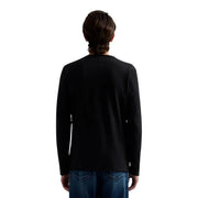 T-shirt à manches longues en coton noir pour homme Replay, avec col rond et coupe confortable pour une tenue décontractée.