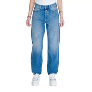 Jean cinq poches bleu délavé taille haute pour femme de Replay