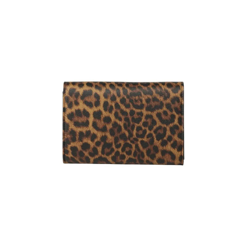 Portefeuille femme Replay marron léopard avec bandoulière largeur 18 cm, au design rectangulaire compact et à l'imprimé léopard audacieux.