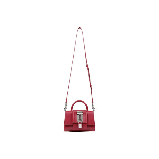 Sac à main rouge Replay pour femme, en matière synthétique, 23 x 16 x 7 cm, avec fermoir argenté et bandoulière assortie.