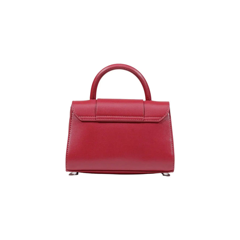 Replay womens red handbag synthetic mini bag with vibrant leather texture 23x16x7cm rectangular shape and top handle