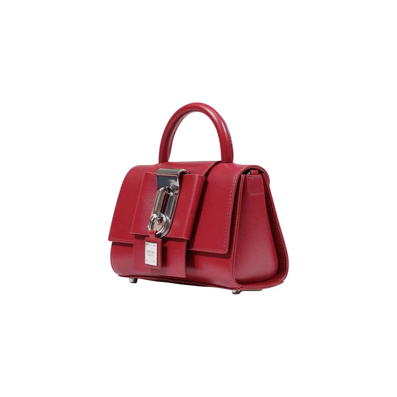 Replay womens red handbag synthetic material with vibrant leather look and polished silver-tone hardware 23x16x7cm