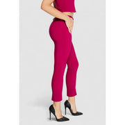 Rinascimento Pantalon femme en polyester bordeaux avec fermeture éclair élégante et coupe courte ajustée