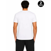 Roberto Cavalli men cotton undershirt white short sleeve crew neck t-shirt front view