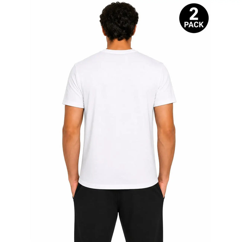 Roberto Cavalli men cotton undershirt white short sleeve crew neck t-shirt front view
