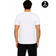 Roberto Cavalli men cotton undershirt white short sleeve classic crew neck t-shirt front view