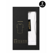 Lot de 2 débardeurs Roberto Cavalli pour homme, en coton blanc, manches courtes, présentés dans une élégante boîte noire griffée.