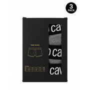 Boxers en coton gris pour homme Roberto Cavalli et Calvin Klein Lot de trois slips noirs et gris avec inscription « ca » blanche