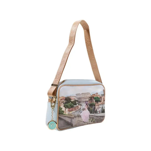 Rome-themed shoulder bag featuring Colosseum design for stylish city-inspired accessories