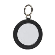 Round black leather keychain with clear center from Calvin Klein Jeans boxed set