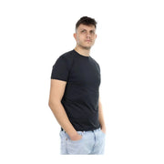 T-shirt noir à manches courtes et col rond pour homme Rrd, en polyamide et élasthanne, idéal pour une tenue décontractée.