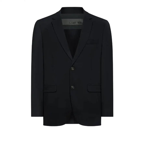 Blazer homme Rrd bleu polyamide à la coupe élégante et ajustée et deux boutons sur le devant, idéal pour le printemps et l'été.