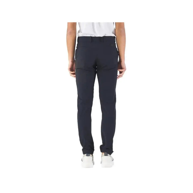 Rrd men trousers dark navy tailored slim-fit with subtle stitching details for a polished look