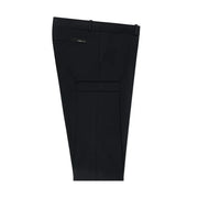 Rrd men trousers black formal tailored fit with subtle stitching details for a sleek professional look