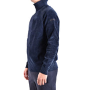 Pull à col roulé Rrd pour homme, bleu marine, avec poignets et col côtelés, vue de face