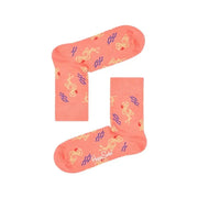 Salmon colored flamingo socks featuring vibrant designs for stylish comfort